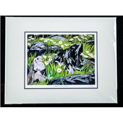 A.J. Casson (1898-1992) Litho LE 'Flowers and Rocks' 11x14" Matted Scarce # 1 Strike