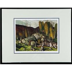 A.J. Casson (1898-1992) Giclee 'Summer Morning on Lake Baptiste' 11x14" Matted LE