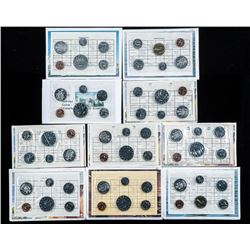 Group of (10) RCM UNC Coin Sets - 1980-1989