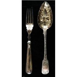 Estate Vintage 1818 - William Bateman Sterling Silver Spoon, Plus Fork