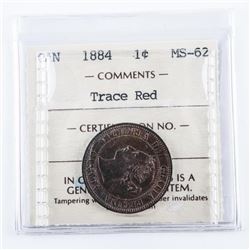 1884 Canada 1 Cent Trace Red