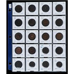 Group of (20) NFLD Large Cents