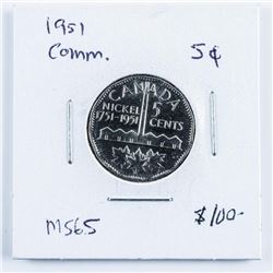 1951 Commemorative Canada 5 Cents MS65