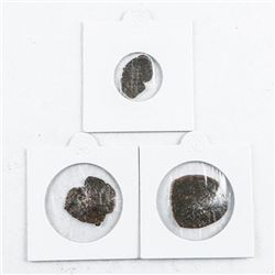 Group of (3) Byzantine Empire Cup Shape Coins Medieval Times