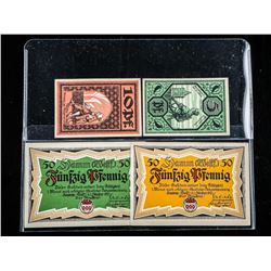 Group (4) Notgeld Notes Austria and Germany