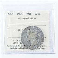 1900 Canada Silver Dollar G6 ICCS
