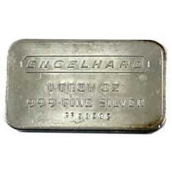 Rare Blank Back - Vintage Engelhard .999 Fine Silver 1oz Bar Serialized.