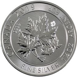Rare - .9999 Fine Silver Royal Canadian Mint Super Maple Leaves 1.5oz Round. Very Collectible.