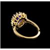 Image 3 : 2.68 ctw Tanzanite and Diamond Ring - 14KT Yellow Gold