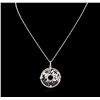 Image 2 : 0.82 ctw Diamond Pendant With Chain - 14KT White Gold