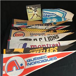 VINTAGE SPORTS PENNANTS LOT