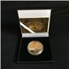 Image 1 : MUHAMMAD ALI COMMEMORATIVE GOLD PLATED COIN w/ DISPLAY CASE
