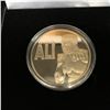 Image 2 : MUHAMMAD ALI COMMEMORATIVE GOLD PLATED COIN w/ DISPLAY CASE