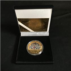MICHAEL JORDAN "MVP" COMMEMORATIVE GOLD PLATED COIN w/ DISPLAY CASE