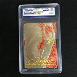 1996-97 FLEER FLAIR SHOWCASE LEGACY "KOBE BRYANT" ROOKIE - FELL THE GAME 23KT GOLD (GEM MINT 10)
