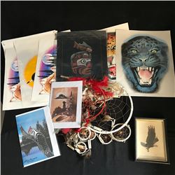 NATIVE ART LOT (PRINTS/ DREAM CATCHER...)