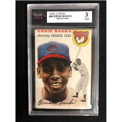 1954 TOPPS #94 ERNIE BANKS Rookie Card (3 VG)