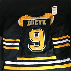 JOHNNY BUCYK SIGNED BRUINS JERSEY (JSA COA)