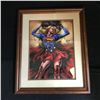 Image 1 : ARTIST SIGNED 16X20 FRAMED ART PRINT