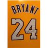 Image 2 : AUTOGRAPHED KOBE BRYANT 33x35 CUSTOM FRAMED LAKERS JERSEY (STEINER COA)