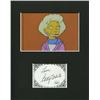 Image 1 : Betty White Golden Girls The Simpsons Rare Signed Autograph Photo Display - (JSA Certified)