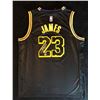 Image 1 : LOS ANGELES LAKERS LeBRON JAMES AUTOGRAPHED FRAMED JERSEY BLACK MAMBA EDITION (HOLO)