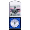 Image 1 : Capitals 2018 Stanley Cup Champions Crystal Hockey Puck with Game-Used Ice (Fanatics Hologram)