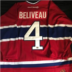 JEAN BELIVEAU SIGNED CANADIENS CAPTAIN JERSEY (BOSSA AUTHENTICS HOLOGRAM)