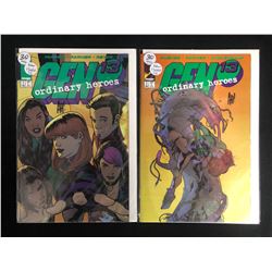 GEN 13 #1-2 AUTOGRAPHED by ADAM HUGHES COMIC BOOK LOT (IMAGE COMICS)