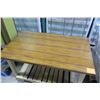 Image 2 : Painted Wooden Merchandise Table with Distressed Top 60"L x 36"