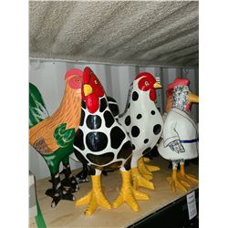 Paper mache Chickens Cat A