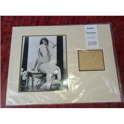 Gypsy Rose Lee signed picture Cat A