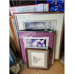 Assortment of framed printsCat B