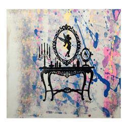 Gail Rodgers, "Mirror Mirror" Hand Signed Original Hand Pulled Silkscreen Mixed Media on Canvas with