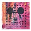 Image 1 : Gail Rodgers, "Mickey Mouse" Hand Signed Original Hand Pulled Silkscreen Mixed Media on Canvas with 