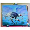 Image 1 : Ferjo, "Wading Birds" Original Painting on Canvas, Hand Signed with Letter of Authenticity.