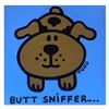 Image 1 : Todd Goldman, "Butt Sniffer" Hand Signed Original Painting on Canvas with Letter of Authenticity.