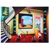 Image 1 : Ferjo, "Ocean Window" Original Painting on Canvas, Hand Signed with Letter of Authenticity.