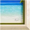 Image 2 : Dan Mackin, "Beach Stroll" Framed Original Oil Painting on Canvas Hand Signed with Letter of Authent