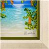Image 2 : Dan Mackin, "Night Bloomers" Framed Original Oil Painting on Canvas Hand Signed with Letter of Authe