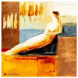 Adriana Naveh, "Eternity" Original Acrylic Painting on Canvas, Hand Signed with Letter of Authentici