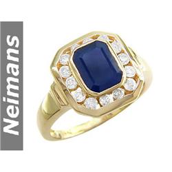 Neimans Gem .50 ct Emerald & Diamond Ring 14k Gold USGL