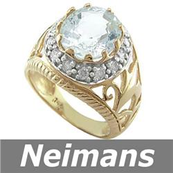 USGL Certified 1.00 ct White Sapphire Cocktail Ring 14k