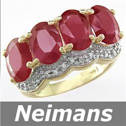 USGL Certified 1.25 ct Ruby & Diamond Cross Pendant 14k