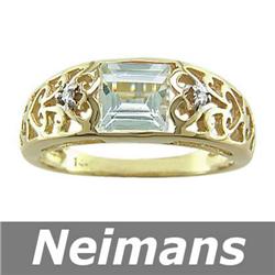 Vintage 7.75 ct Multi Gemstone & Diamond Ring 14kt Gold