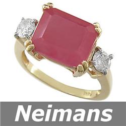 Neimans 1.00 ct Sapphire & Diamond Ring 14kt Gold USGL