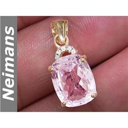 Vintage 10.75 ct Certified Citrine & Ruby Ring 14k Gold