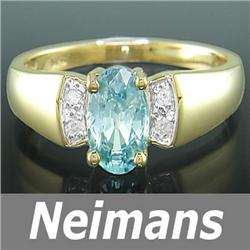 Gem Certified 1.25 ct Ceylon Sapphire Stud Earrings 14k