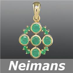 Certified .50 ct Aquamarine & Diamond Pendant 14kt Gold