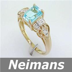 Neimans Certified 4.25 ct Sapphire Earrings 14kt Gold